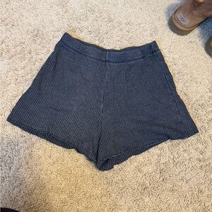 Ribbed Gray Shorts